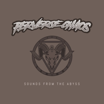 Online Logo Maker for a Punk Band with a Demonic Goat Skull Graphic