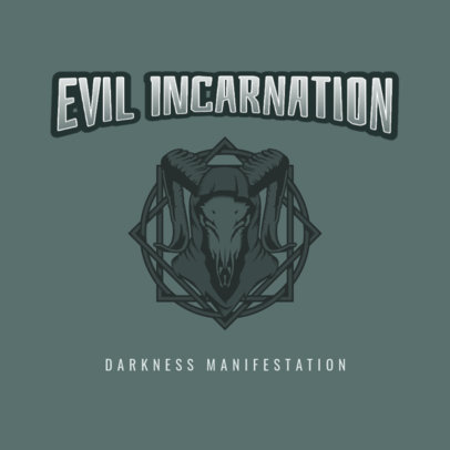 Music Logo Maker for a Dark Metal Band with an Evil Graphic