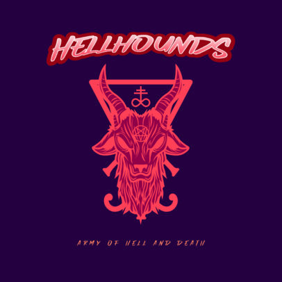 Nu Metal Music Logo Generator with a Diabolical Goat Graphic