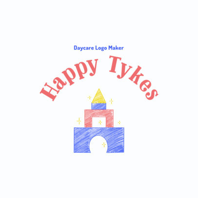 Daycare Logo Generator Featuring a Graphic of a Toy Castle
