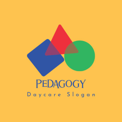 Daycare Logo Creator Featuring Geometric Figures