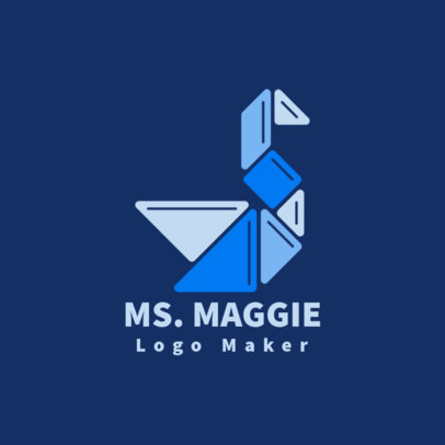 Daycare Logo Maker with an Abstract Origami Graphic 