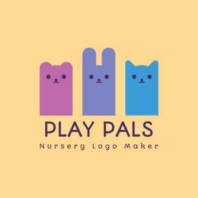 Kindergarten Logo Maker Featuring a Didactic Toy Illustration 