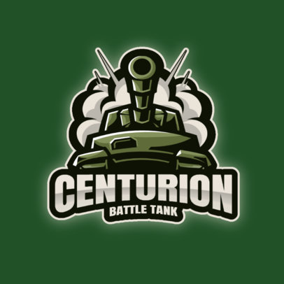 Gaming Logo Template Featuring War Tank Graphics 3124-el1