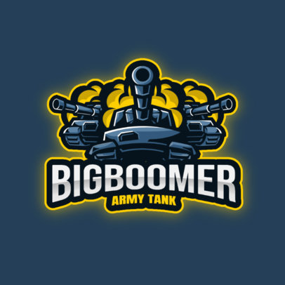 Gaming Logo Generator with Three Military Tanks 3124b-el1
