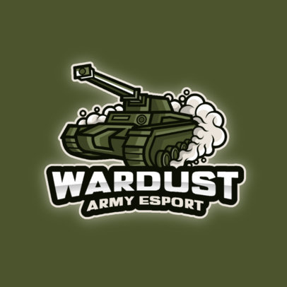 Logo Template for a Gaming Clan with a World of Tanks-Inspired Graphic 3124d-el1