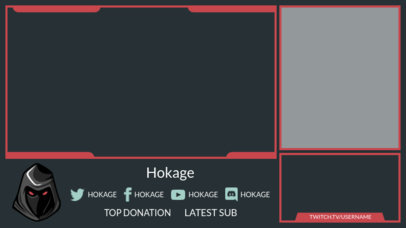 Twitch Overlay Template with Customizable Webcam Frames 