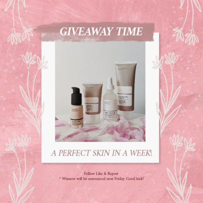 Instagram Post Template for MLM Companies Featuring a Skincare Giveaway 3066j