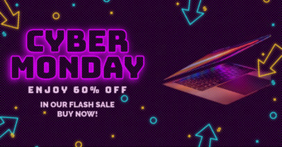 Facebook Post Design Template to Promote Cyber Monday Sales 3102