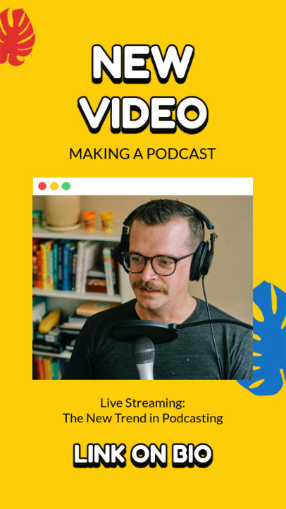 Instagram Story Design Template for a New Podcast Announcement