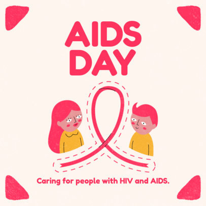 Instagram Post Template for World AIDS Day
