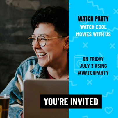 Instagram Post Design Maker for a Movie Watch Party