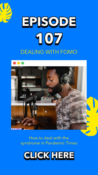 Instagram Story Design Template for Podcast Creators Featuring a Cool Layout