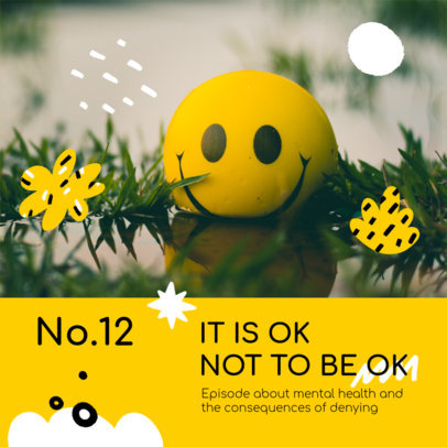 Podcast Cover Creator for an Episode About Mental Health