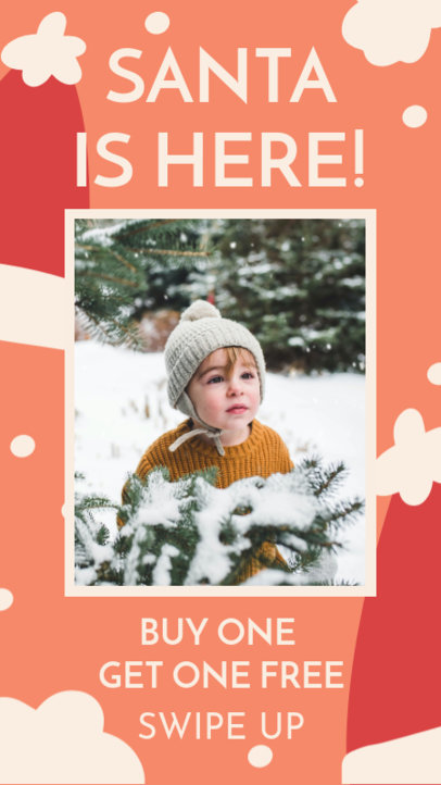 Instagram Story Generator for a Kids Apparel Christmas Promo 3085h