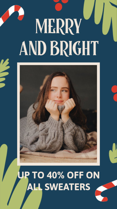 Christmas-Themed Instagram Story Maker for Discount in Sweaters 3085j