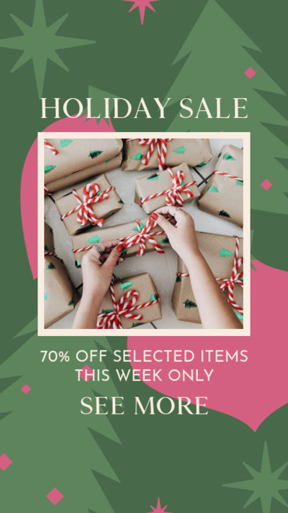 Instagram Story Creator for a Holiday-Themed Sale