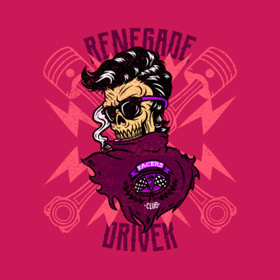 Music Logo Maker Featuring Rockabilly-Styled Cartoon Characters 