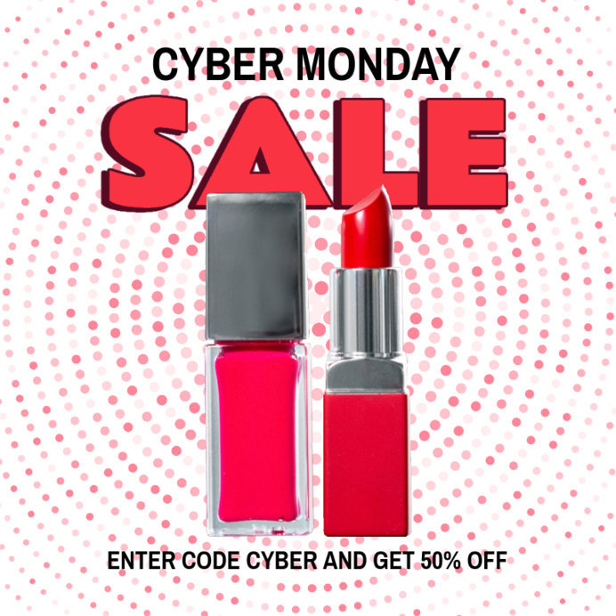 Instagram Post Template for a Beauty Products Cyber Monday Special Sale