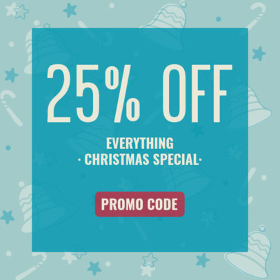 Ad Banner Template for a Christmas Special Discount Featuring an Illustrated Background 