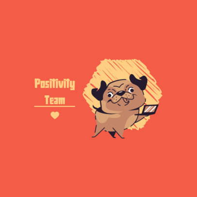 Tech Logo Template Featuring a Funny Dog Clipart