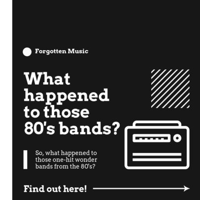 Instagram Post Design Template for a Retro Music Podcast