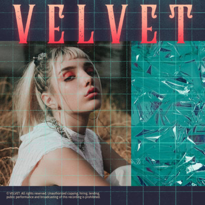 Album Cover Maker for an Electropop Singer