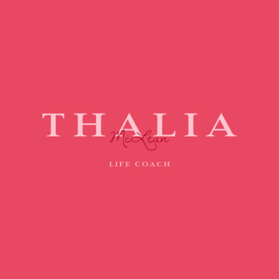 Logo Maker for a Life Coach with an Elegant Typography