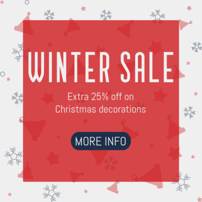 Ad Banner Maker for a Winter Sale Announcement 