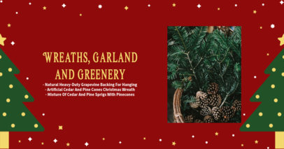 Facebook Post Design Maker for Online Christmas Sales 3089a