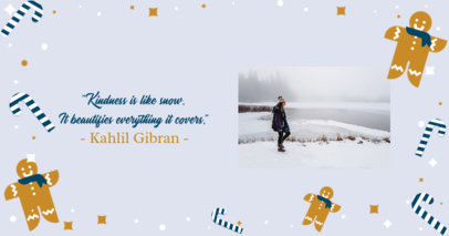 Customizable Facebook Post Maker Featuring a Cute Winter Layout 3089c