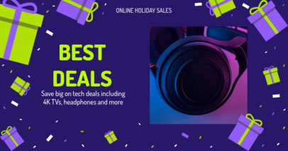 Holiday-Themed Facebook Post Creator for Tech Deals 3089e