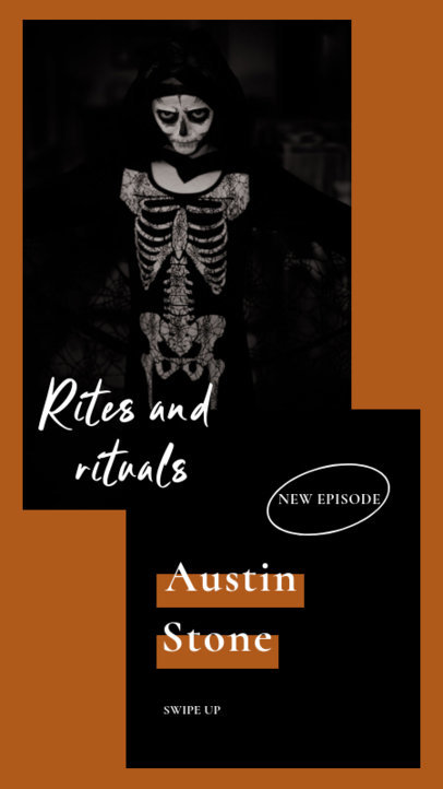 Instagram Story Template for a Horror-Themed Podcast Episode Ad 3104c-el1