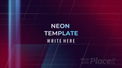 Slideshow Video Maker with Neon-Style Graphics