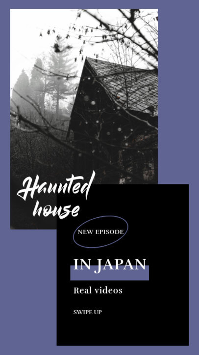 Instagram Story Maker for a Podcast Episode About Haunted Houses 3104e-el1