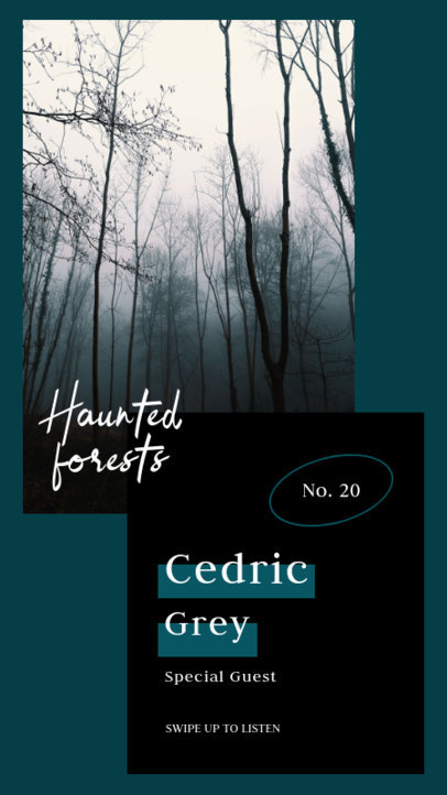 Instagram Story Creator with a Haunting Style for a Podcast Ad 3104f-el1