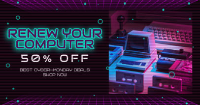 Cyber Monday-Themed Facebook Post Creator for a Technology Sale Facebook Post Cyber Monday 3102b