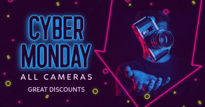 Facebook Post Maker for a Cyber Monday Discount on Cameras 3102a