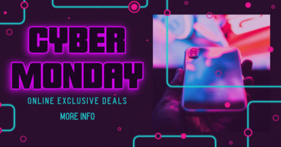 Facebook Post Maker for a Cyber Monday Promotion Ad 3102d