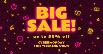 Facebook Post Generator to Announce a Big Cyber Monday Sale 3102c