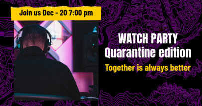 Facebook Post Design Generator for a Virtual Watch Party Announcement 