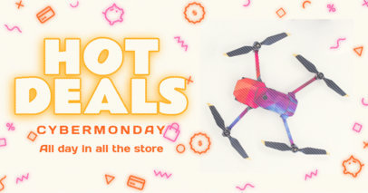 Facebook Post Generator to Announce a Cyber Monday Tech Sale 3102j