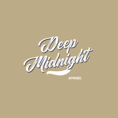 Logo Template for an Urban Apparel Brand Featuring a Cursive Font 