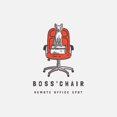 Online Logo Maker Featuring a Dog Doing Remote Work