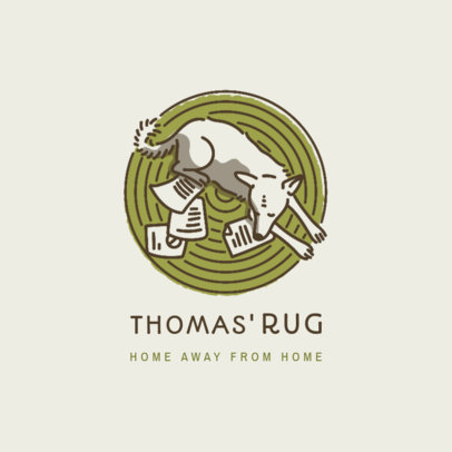 Logo Maker for a Remote Office Space Featuring a Dog Clipart 