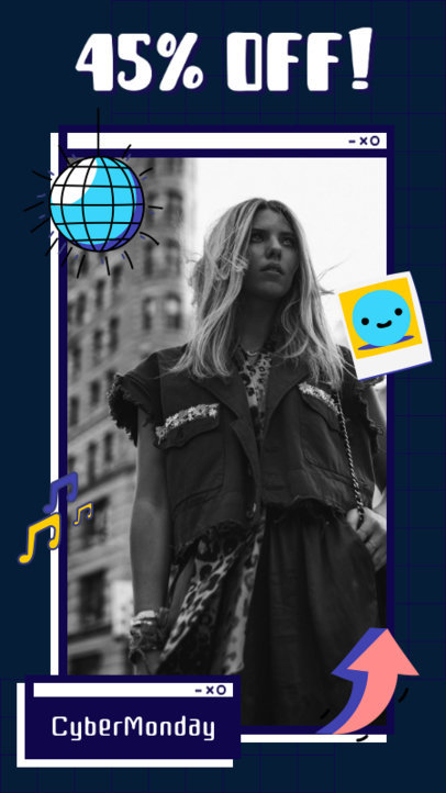 Cyber Monday-Themed Instagram Story Maker for Fashion Deals 3099f 