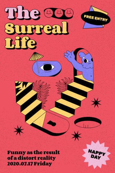 Poster Design Maker Featuring Surreal Illustrations