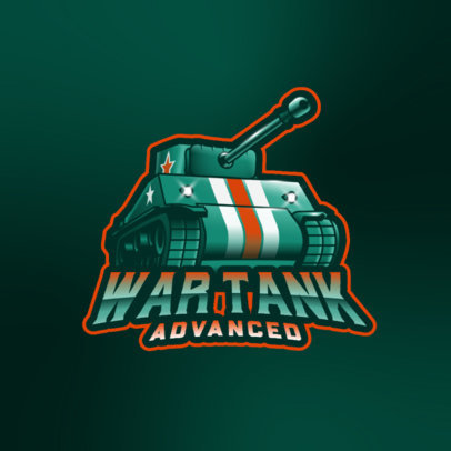 Gaming Logo Maker Featuring Graphics with Battle Tanks 3819