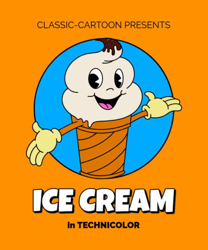 Illustrated T-Shirt Design Maker Featuring Retro Cartoon Characters