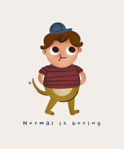 T-Shirt Design Template with Exchangeable Puzzle Characters